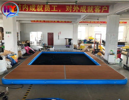 Hot Sales Portable Inflatable Floating Ocean Sea Swimming Pool With Anti Jellyfish Net/ Inflatable Yacht Pool for Sale Good Vibrations