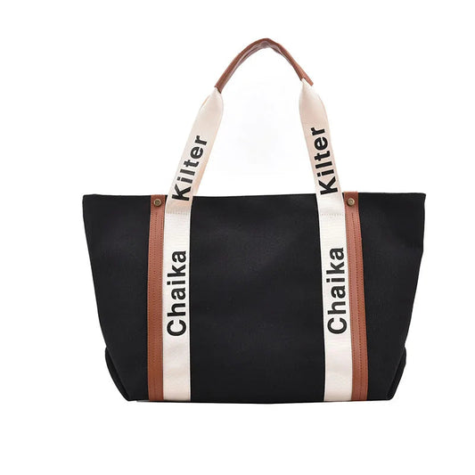 Women's Canvas Bag 2022 Summer New Fashionable Large Capacity Shoulder Bag College Style Underarm Tote Bag - Buy Lading Shou Good Vibrations