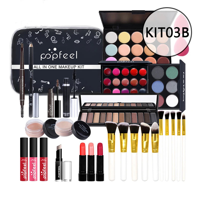 HOT 20 Styles New Fashion Eye Shadow POPFEEL Birthday Gift Makeup Gift Set ALL in ONE Full Professional Makeup Kit for Girl Good Vibrations