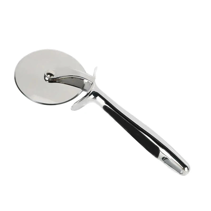 Kitchen Gadgets Pizza Peeler Zinc Alloy Smooth Sliding Pizza Cutter Wheel with Metal Handle Good Vibrations