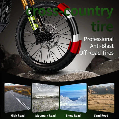 HEZZO D 9 72V 45Ah 100KM/H 150km 500Nm Electric Bike EU, UK, US Warehouses Good Vibrations