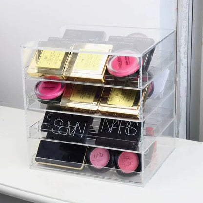Custom Transparent Acrylic Rectangle Storage Box for Eye Shadow Dresser Powder Cushion Cosmetics-Cosmetic Storage Drawer Good Vibrations