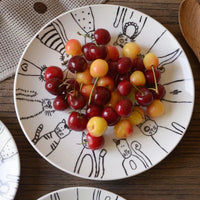 Cute Cat Ceramic Plate Western Dinner Dessert Appetizer Salad Dish Steak Service Plates Home Party Main Dishes Tableware Hogard Good Vibrations