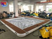 Hot Sales Portable Inflatable Floating Ocean Sea Swimming Pool With Anti Jellyfish Net/ Inflatable Yacht Pool for Sale Good Vibrations