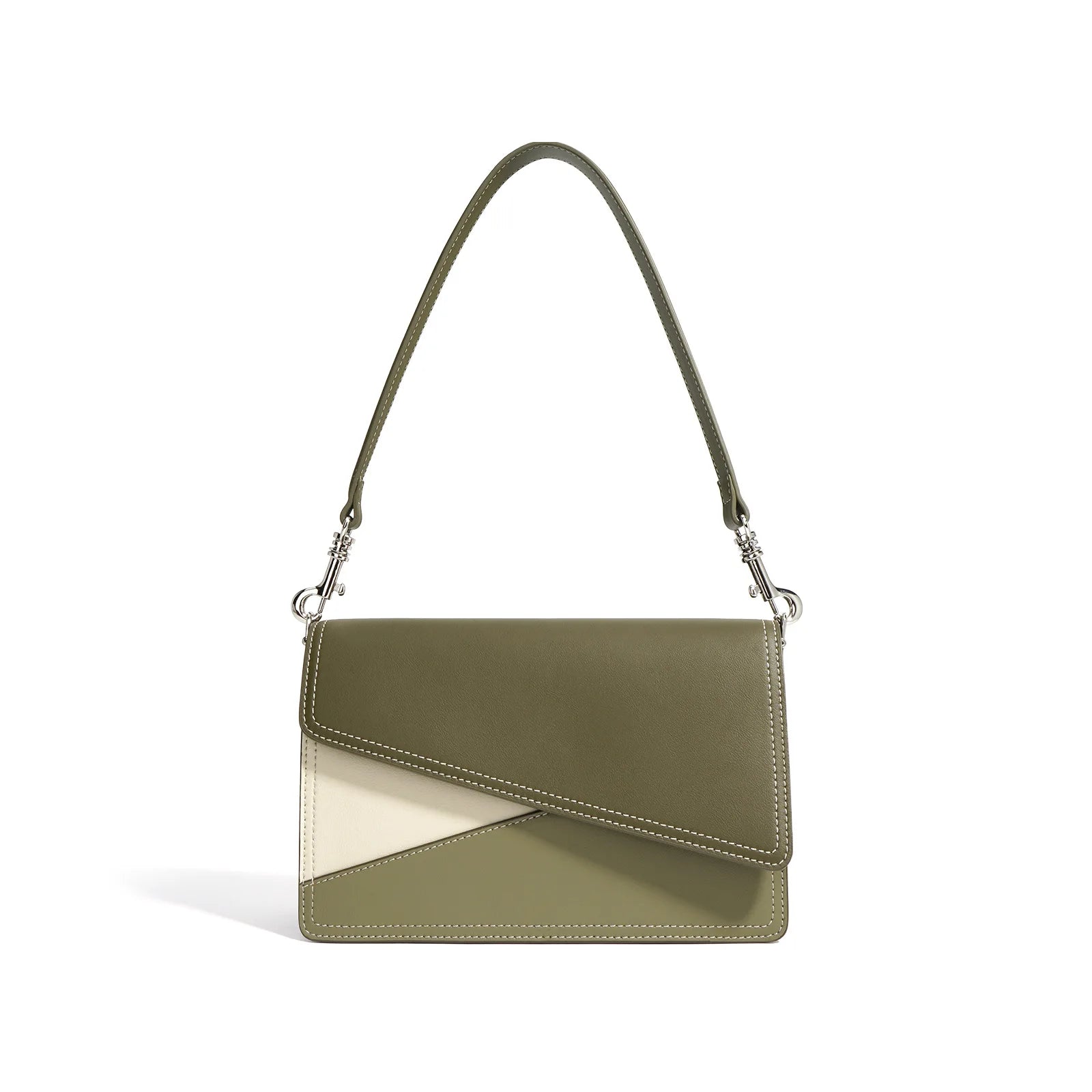 New Geometric Color Blocking Small square Bag 2024 Minimalist Color Blocking Single Shoulder Crossbody Versatile Underarm Bag Good Vibrations