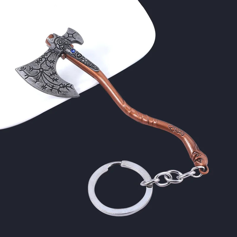 New God of War 4 Kratos Sword Keychain Pendant Keyring Jewelry Men And Women Car key chain Accessories Good Vibrations