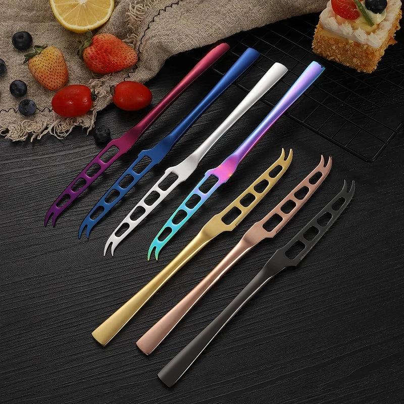 Food Grade Kitchen Gadgets Stainless Steel High Hardness Cheese Butter Knife Pizza Cutter Slicer Spatula Cheese Tools Good Vibrations