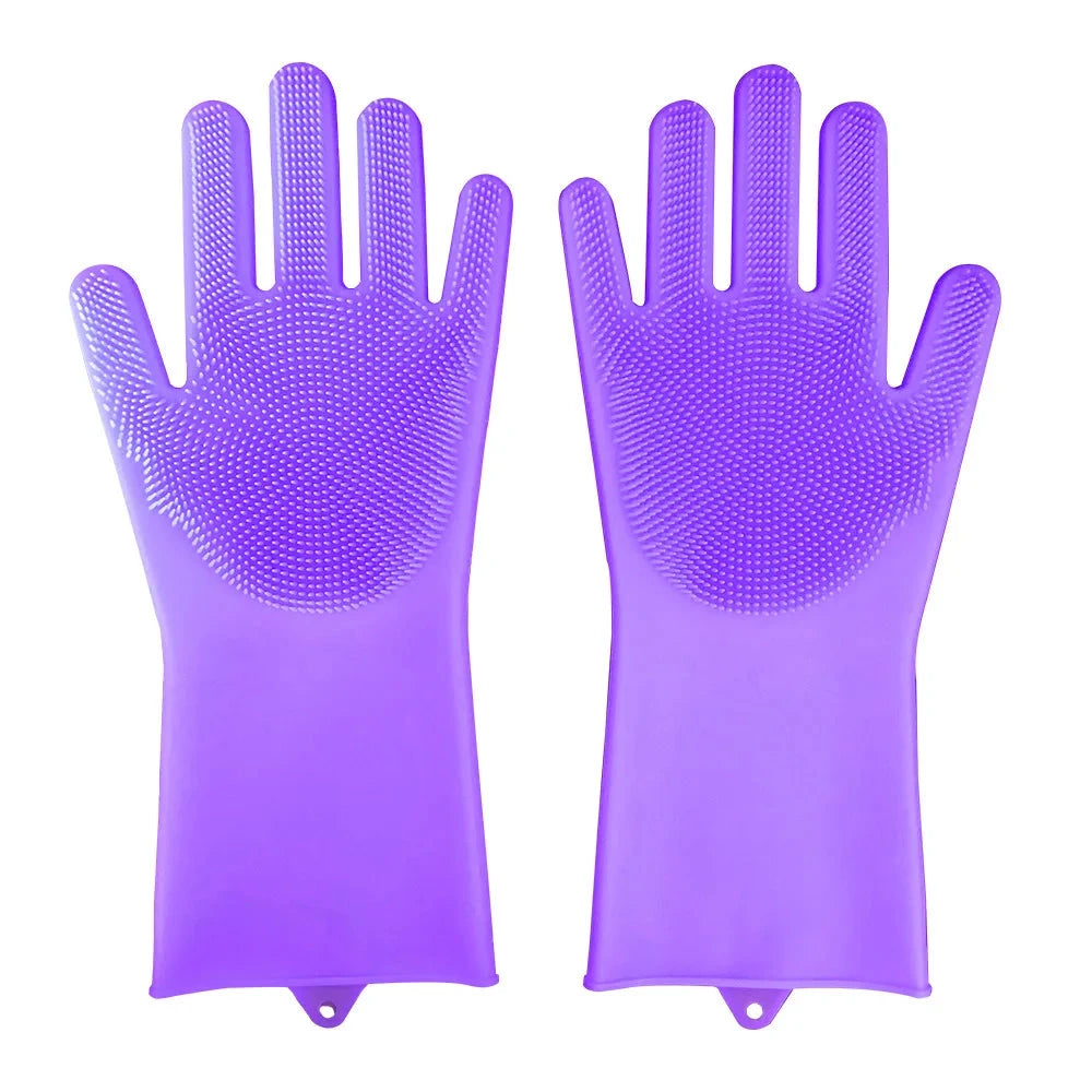 Food Grade Household Cleaning Kitchen Gadgets Scrubber Kitchen Silicone Gloves Dishwashing Good Vibrations