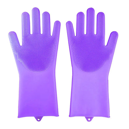 Food Grade Household Cleaning Kitchen Gadgets Scrubber Kitchen Silicone Gloves Dishwashing Good Vibrations