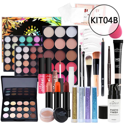 HOT 20 Styles New Fashion Eye Shadow POPFEEL Birthday Gift Makeup Gift Set ALL in ONE Full Professional Makeup Kit for Girl Good Vibrations