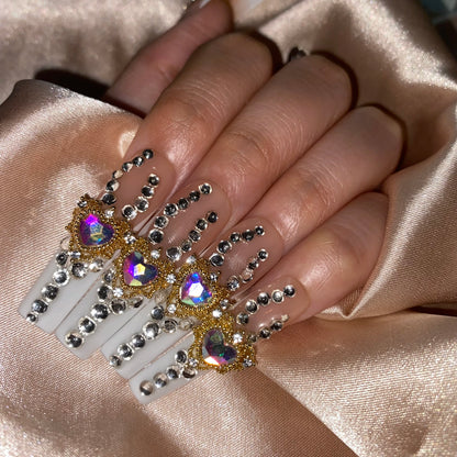 High Quality Multiply Designs 3D Handmade Customize Salon Press on Nails Acrylic Materials Set Good Vibrations