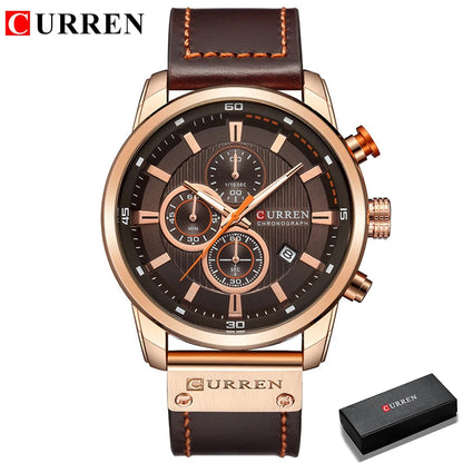 CURREN Fashion Date Quartz Men Watches Top Brand Luxury Male Clock Chronograph Sport Mens Wrist Watch Hodinky Relogio Masculino Good Vibrations
