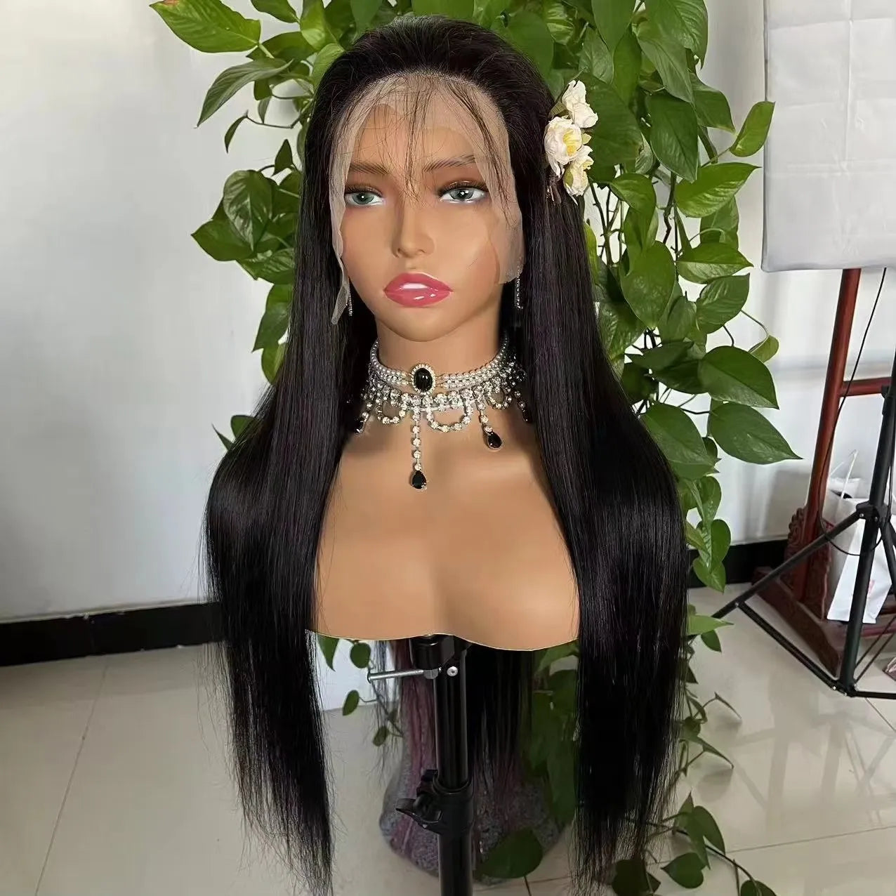 Glueless Lace Wigs Bone Straight Indian Virgin Human Hair Lace Front Wigs Full Frontal HD Lace Wig Human Hair Vendor Affordable Good Vibrations