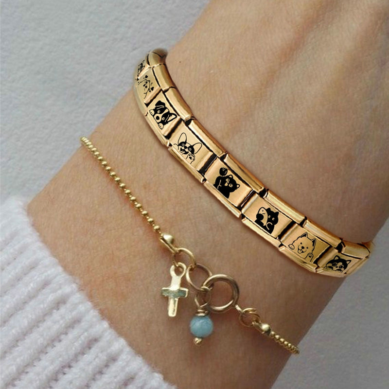 Cute Bow Knot Heart Cherry Sweet Pink Red Italian Charm Links Fit 9mm Bracelet Stainless Steel Women Jewelry DIY Making Gifts Good Vibrations Adult Super Store