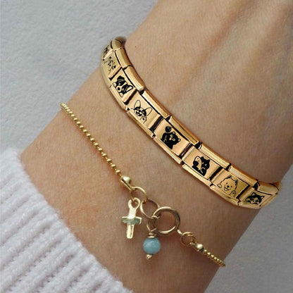 Cute Bow Knot Heart Cherry Sweet Pink Red Italian Charm Links Fit 9mm Bracelet Stainless Steel Women Jewelry DIY Making Gifts Good Vibrations Adult Super Store