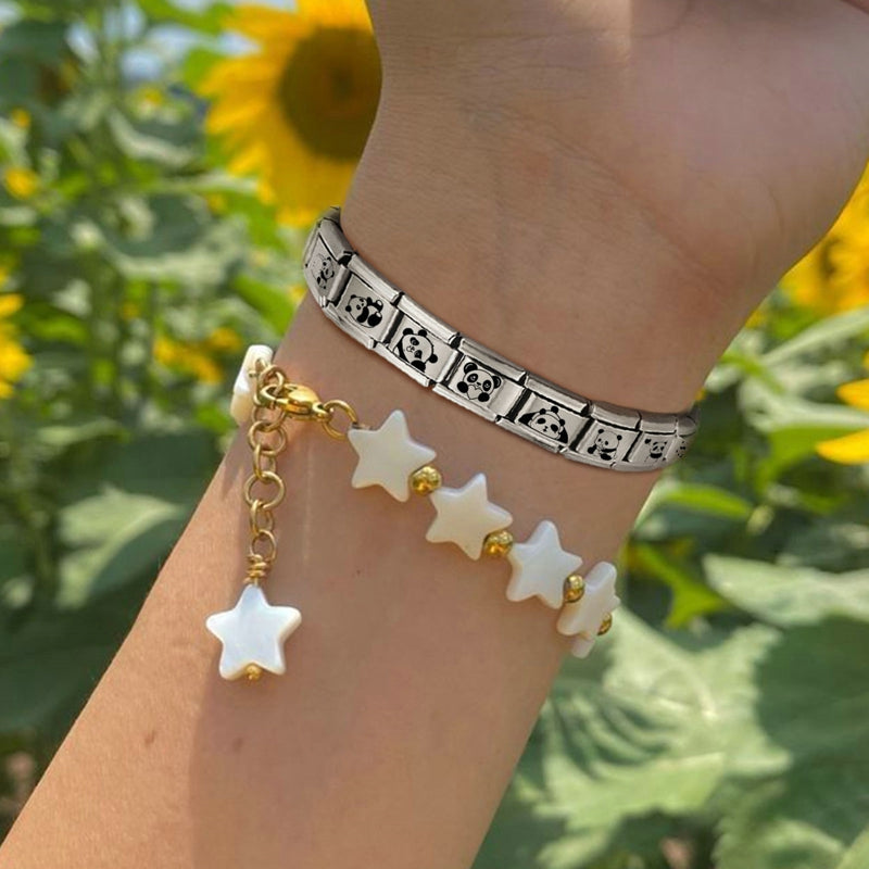 Cute Bow Knot Heart Cherry Sweet Pink Red Italian Charm Links Fit 9mm Bracelet Stainless Steel Women Jewelry DIY Making Gifts Good Vibrations Adult Super Store