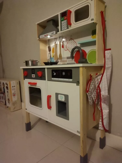 Kids Play House Refrigerator Wooden Children's Early Education Baby Girl Smart Water Wooden Kitchen Toys Suit Good Vibrations