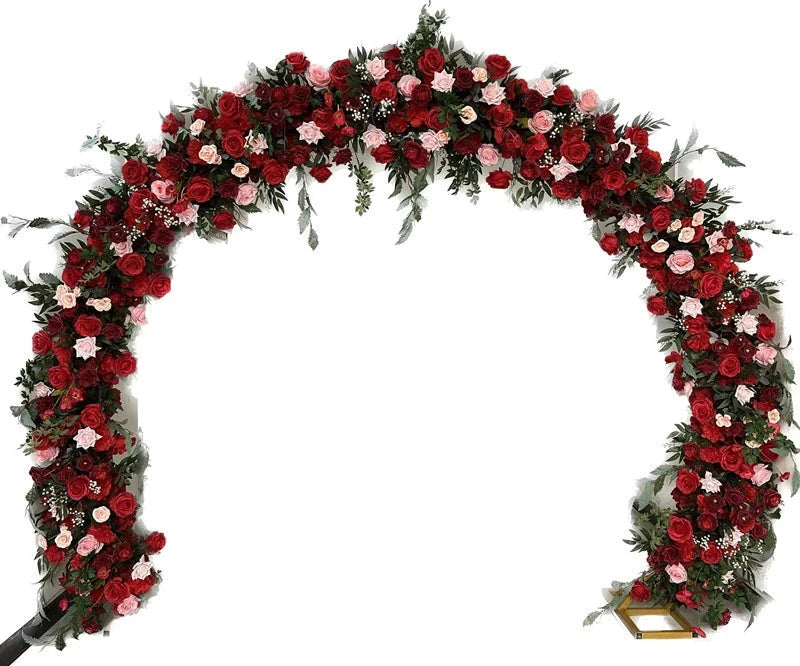 Double-Pole Iron Full Flower Arch Shelf Entrance Door Layout Semicircle Arch Wedding Scene Decoration Background Door Frame Good Vibrations