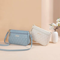 Bag Female Fashion Quilted Middle-Aged Multi Compartment Cross Body Bag Good Vibrations