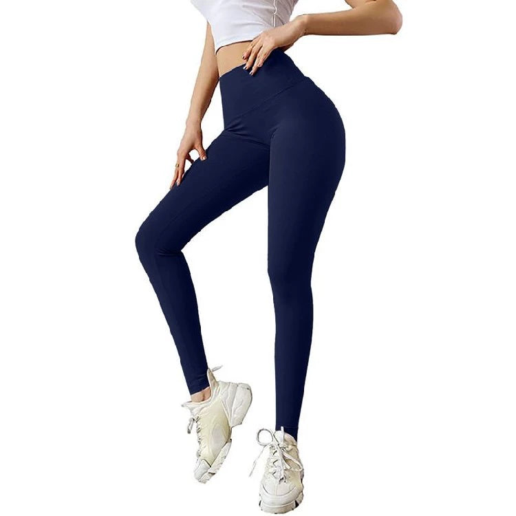 High Waistband Hip Lifting Yoga Pants High Waist Straps Hip Raise Slim Fit Yoga Pants Good Vibrations