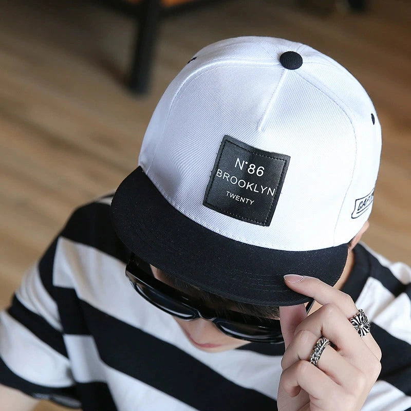 Sun Hat Men's Summer Street Dance Hip-Hop Flat Brim Hat Good Vibrations