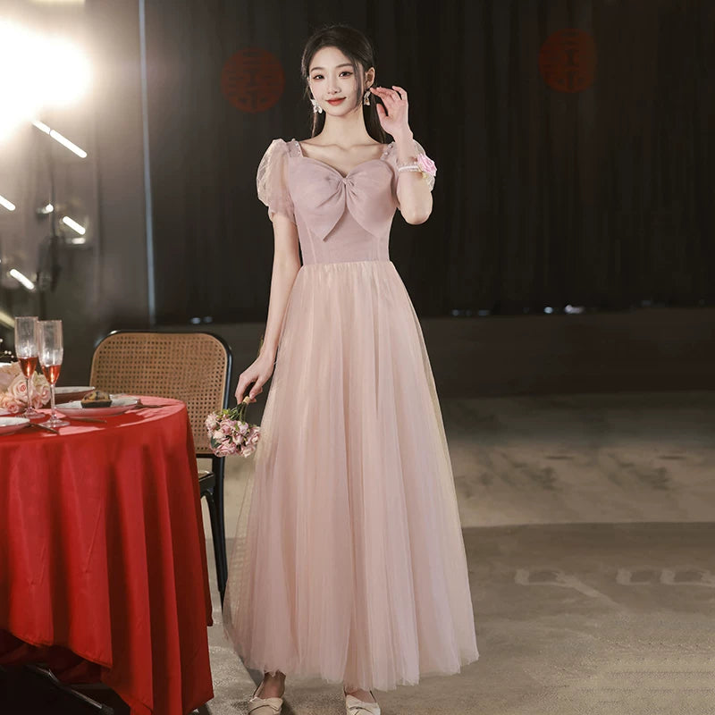 Pink Summer Fairy Long Bridesmaid Dress Good Vibrations