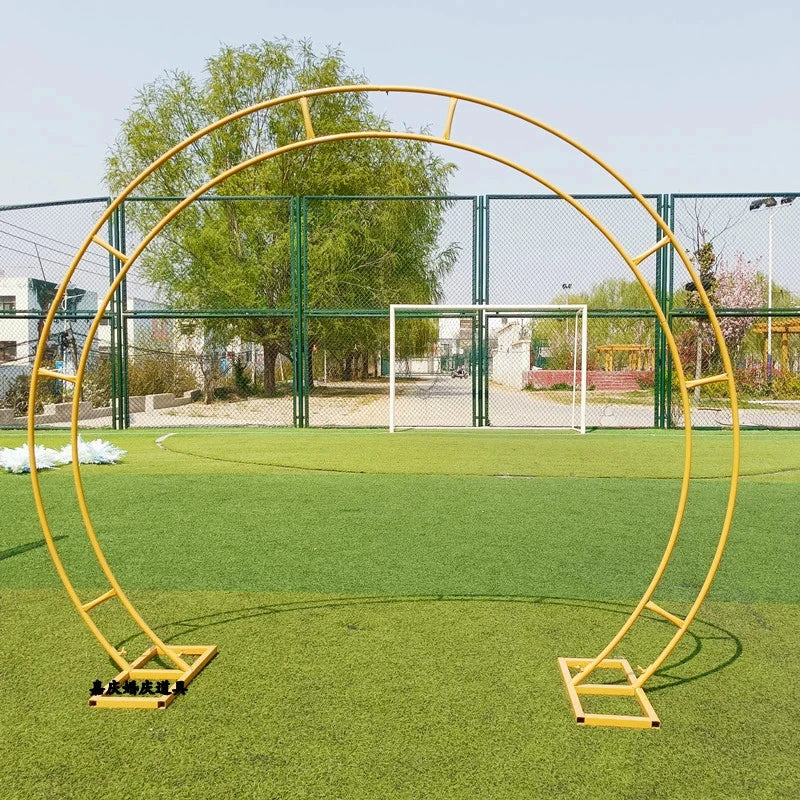 Double-Pole Iron Full Flower Arch Shelf Entrance Door Layout Semicircle Arch Wedding Scene Decoration Background Door Frame Good Vibrations