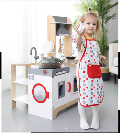 Kids Play House Refrigerator Wooden Children's Early Education Baby Girl Smart Water Wooden Kitchen Toys Suit Good Vibrations