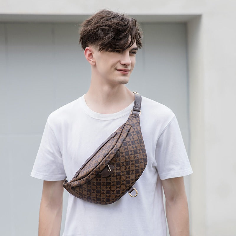 Wear-Resistant Waist Bag for Construction Site Work for Men and Women 2025 Spring and Summer New European and American Casual Versatile Trendy Big-Name Outdoor Chest Bag Good Vibrations