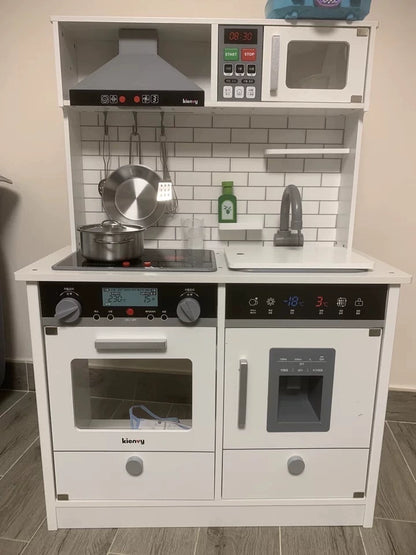 Kids Play House Refrigerator Wooden Children's Early Education Baby Girl Smart Water Wooden Kitchen Toys Suit Good Vibrations