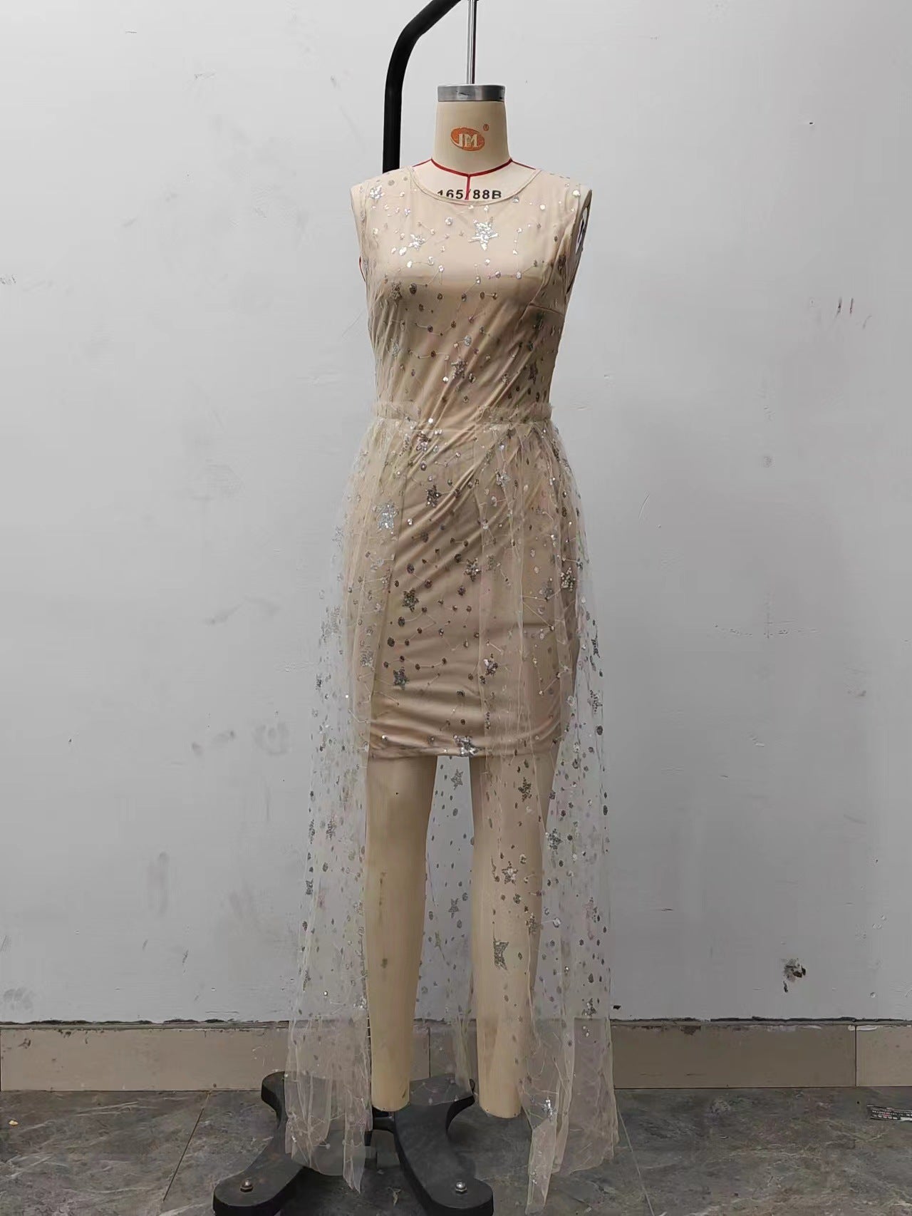 Wedding Party Dress Female Evening Elegant Sexy Deep V Neck Strap Sleeveless Sequined Long Maxi Dresses for Women 2024 Good Vibrations