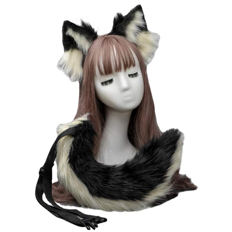Stuffed Dog Ear Dog Tail Cosplay Accessories Handmade Headband