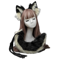 Stuffed Dog Ear Dog Tail Cosplay Accessories Handmade Headband GOOD Vibrations