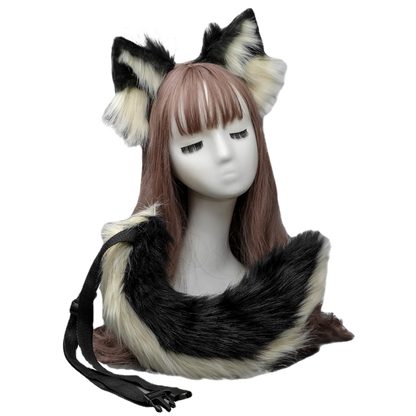 Stuffed Dog Ear Dog Tail Cosplay Accessories Handmade Headband