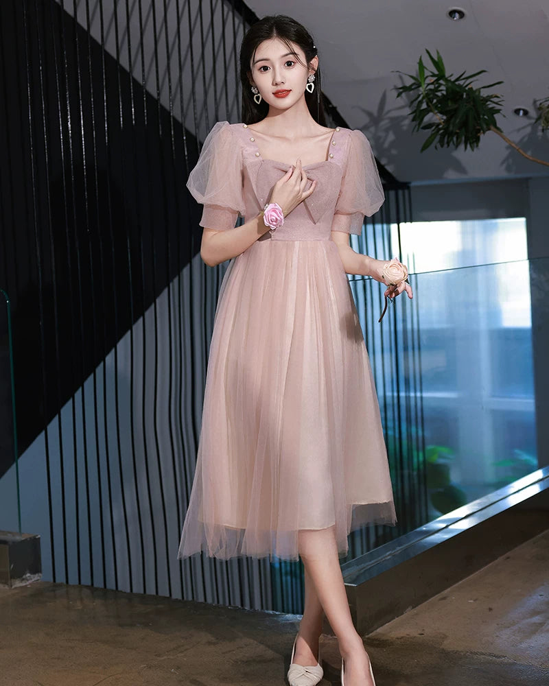 Pink Summer Fairy Long Bridesmaid Dress Good Vibrations