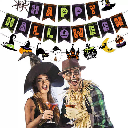 Halloween Headband Spider Web Pumpkin Skull Head Charm Good Vibrations