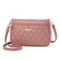 Bag Female Fashion Quilted Middle-Aged Multi Compartment Cross Body Bag Good Vibrations