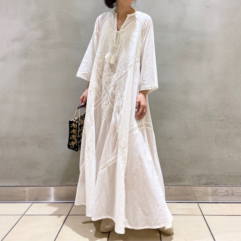 In Stock! Vintage Style A-Line Skirt for Women, 2026 Summer New Japanese Style Ladylike Loose Lace-Up Dress for Women Good Vibrations