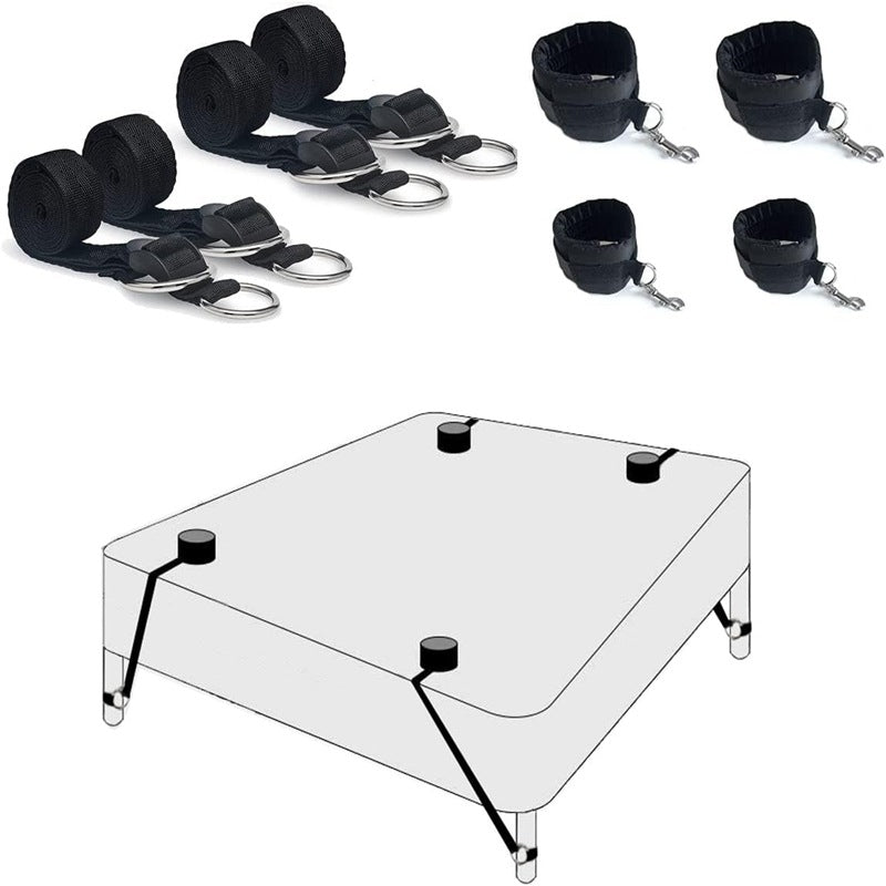 SM Bed Restraint Bed BDSM Kit Set Sex Toy Handcuffs Ankle Cuff Slave Bondage Rope Sexual Handcuffs Adult Sex Game Strap Sextoy GOOD Vibrations