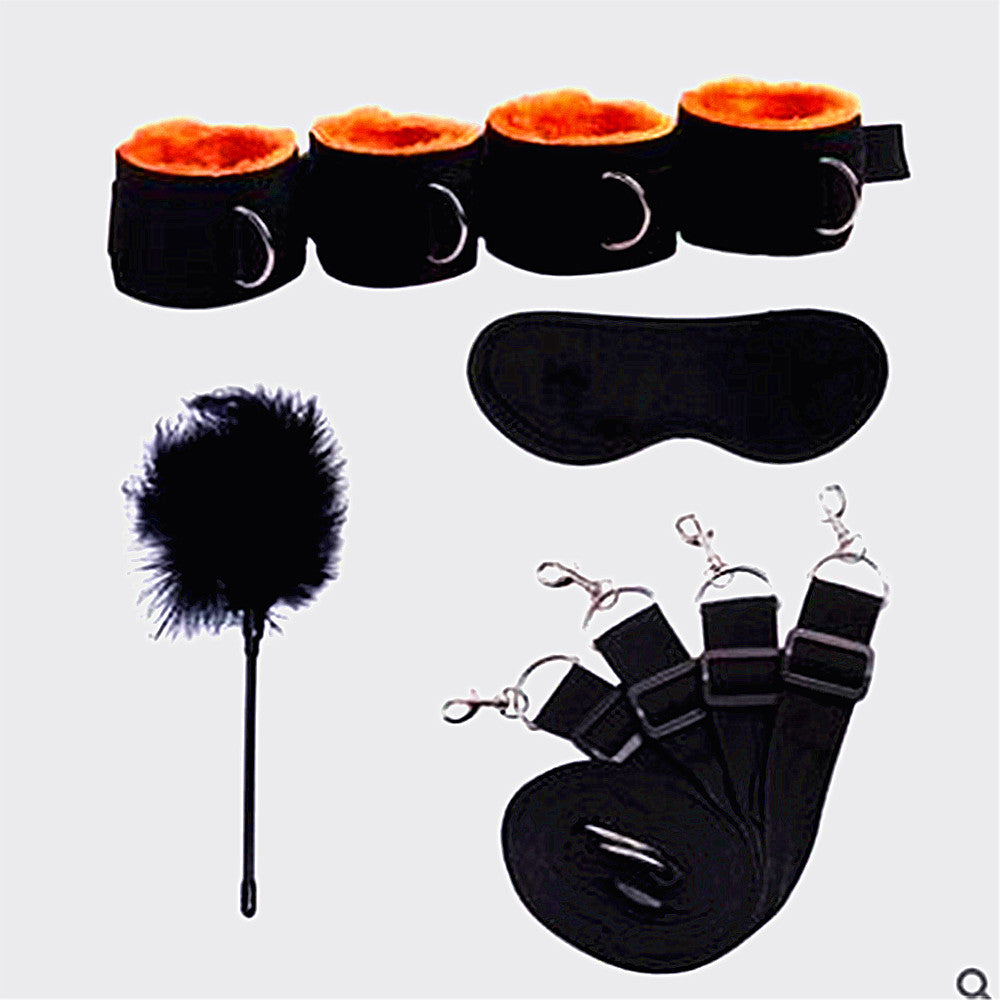 BDSM Restraint Adult Sex toys Leather Plush 5 Piece Sets Couples Training Bondage Sexual Products Sexual Games Auxiliary Supply GOOD Vibrations