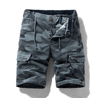 Men's Summer New Camouflage American Street Outdoor Tooling Shorts Stretch Cross-border for Amazon 9383 Good Vibrations