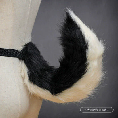 Stuffed Dog Ear Dog Tail Cosplay Accessories Handmade Headband