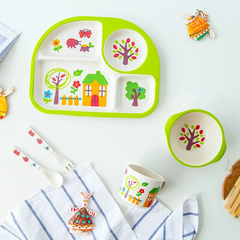 Food Grade Bamboo Fiber Eating Bowl Drop-Resistant Environmental-Friendly Tableware Good Vibrations