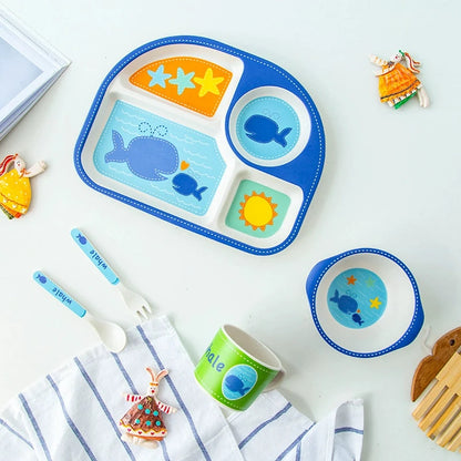 Food Grade Bamboo Fiber Eating Bowl Drop-Resistant Environmental-Friendly Tableware Good Vibrations