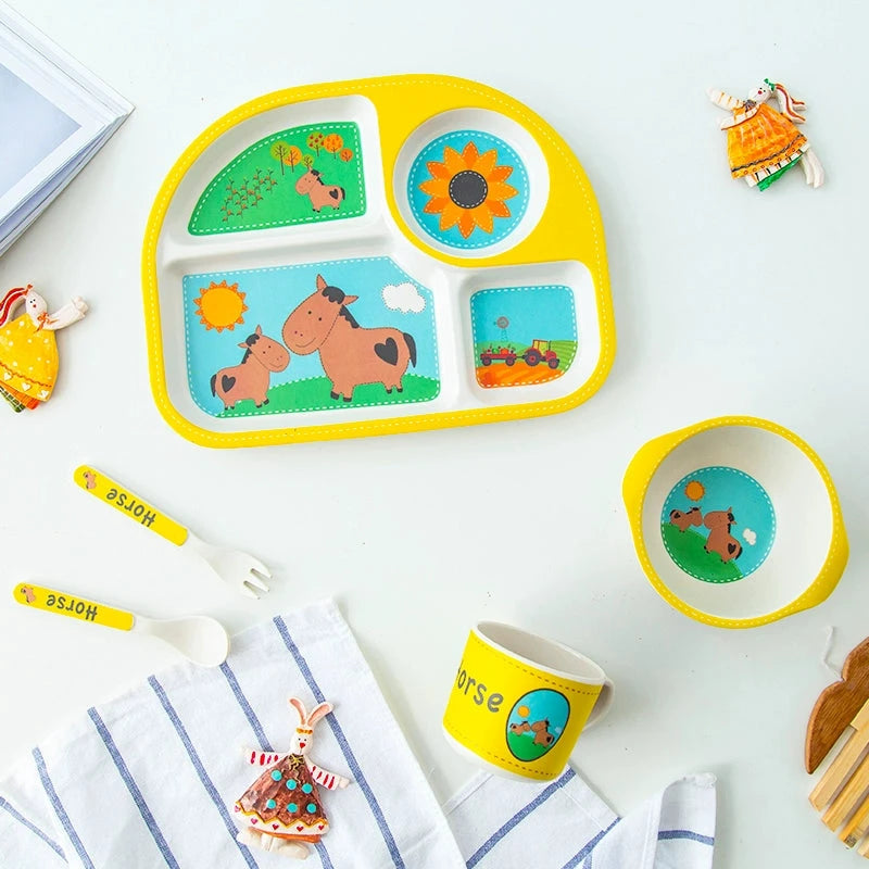 Food Grade Bamboo Fiber Eating Bowl Drop-Resistant Environmental-Friendly Tableware Good Vibrations