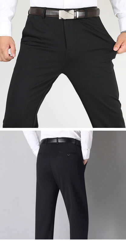 29-40 Summer Thin Casual Pants Business Men's Pants Middle-aged Dad Casual Pants Elastic Breathable Pants Good Vibrations