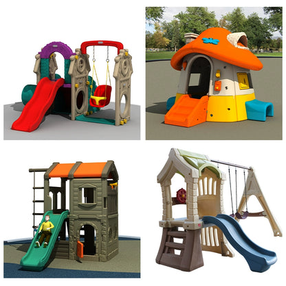 Kindergarten Outdoor Multi-Functional Game House Small House Children Play House Slide Combination Mushroom House Amusement Park Good Vibrations