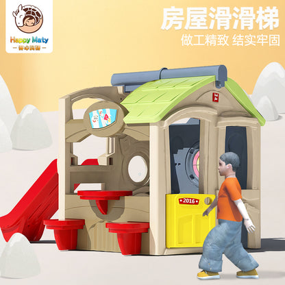 Kindergarten Outdoor Multi-Functional Game House Small House Children Play House Slide Combination Mushroom House Amusement Park Good Vibrations