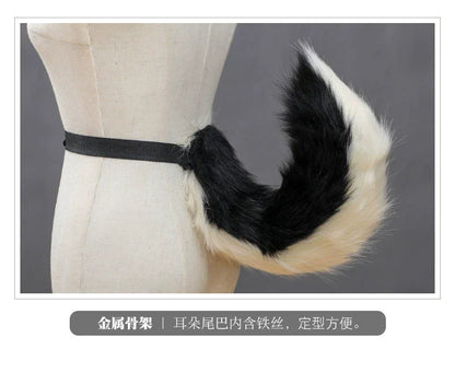 Stuffed Dog Ear Dog Tail Cosplay Accessories Handmade Headband