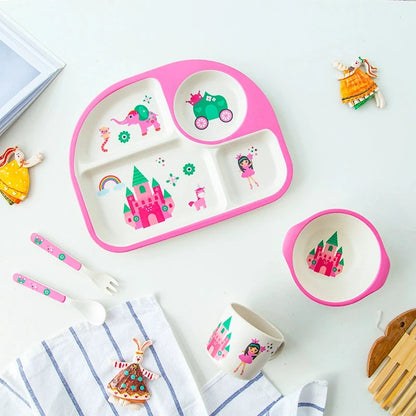 Food Grade Bamboo Fiber Eating Bowl Drop-Resistant Environmental-Friendly Tableware Good Vibrations